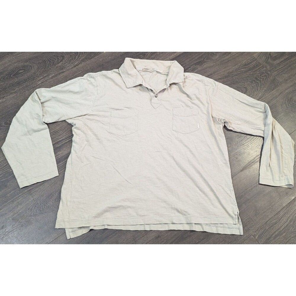 Timberland Men’s 2XL Long Sleeve Collard Stratham Classic Fit Khaki